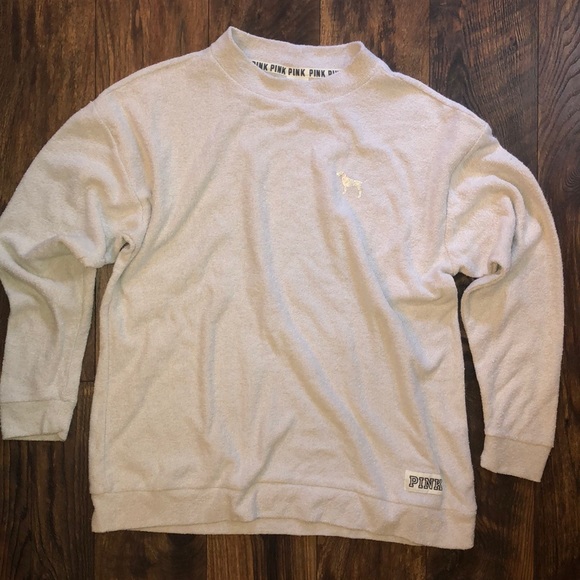 PINK VS | terry crewneck mock neck pullover - Picture 4 of 8